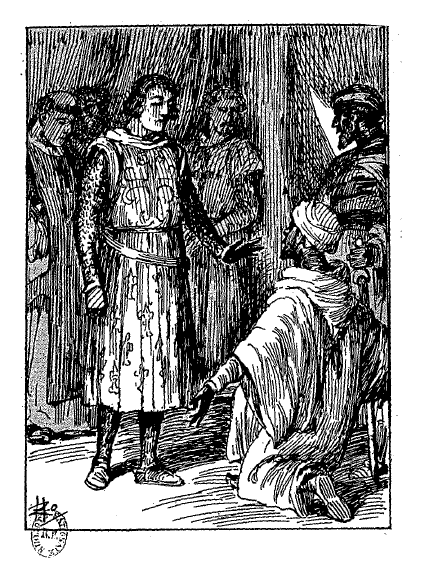 derri&egrave;re cette porte, / Fut trois mois prisonnier le roi saint!... Louis neuf!...